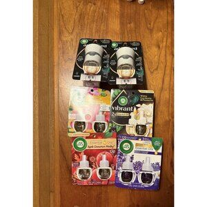 Air Wick Essential Oils Plug-In Refills & Advanced Warmers Bundle - 5 Fragrance